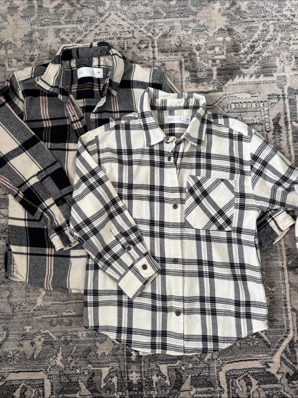 Zara Boys Plaid Button-Up Shirt Bundle
